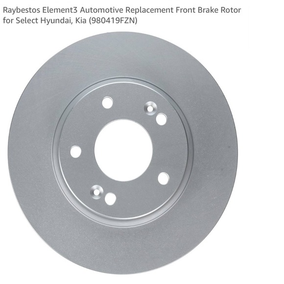 Raybestos Element3 Front Brake Rotor Hyundai Elantra Kia Optima 980419FZN - Picture 1 of 3